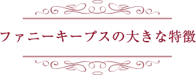 ファニーキープスの大きな特徴